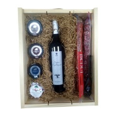 Lote Navidad gourmet personalizado caja madera - Regalos gourmet