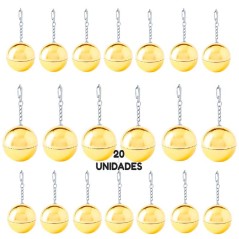 20 Gold Lip Balm Keychains
