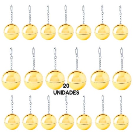 20 porte-clés baume à lèvres dorés