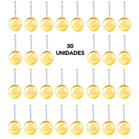 30 Gold Lip Balm Keychains