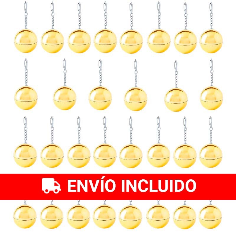 30 Gold Lip Balm Keychains