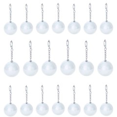 20 porte-clés baume à lèvres argentés