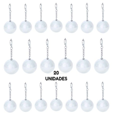 20 Silver Lip Balm Keychains