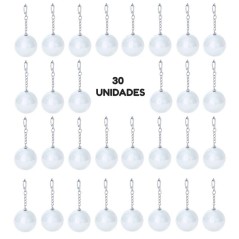 30 Silver Lip Balm Keychains