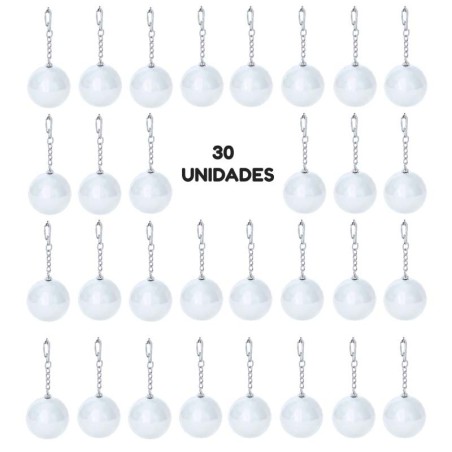 30 Silver Lip Balm Keychains