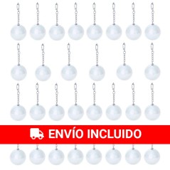 30 Silver Lip Balm Keychains