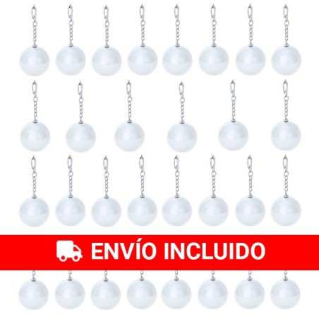 30 Silver Lip Balm Keychains