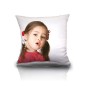 Coussin personnalisé avec photo et texte. 20 x 20 cm. Garnissage inclus.