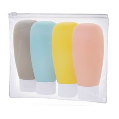 Travel Toiletry Bag with Colorful Bottles