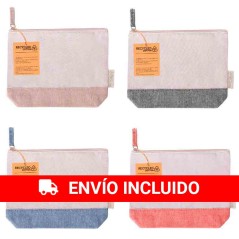 25 trousses de toilette en coton recyclé, couleurs assorties, 180 g/m²