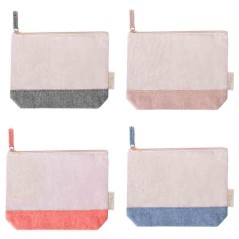 30 Recycled Cotton Toiletry Bags in Assorted Colors