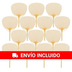 Pack de 20 Abanicos Pai Pai Bambú Color Marfil