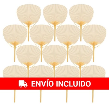 Pack de 20 Abanicos Pai Pai Bambú Color Marfil