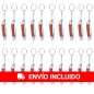 20 porte-clés couteaux de poche en acier inoxydable