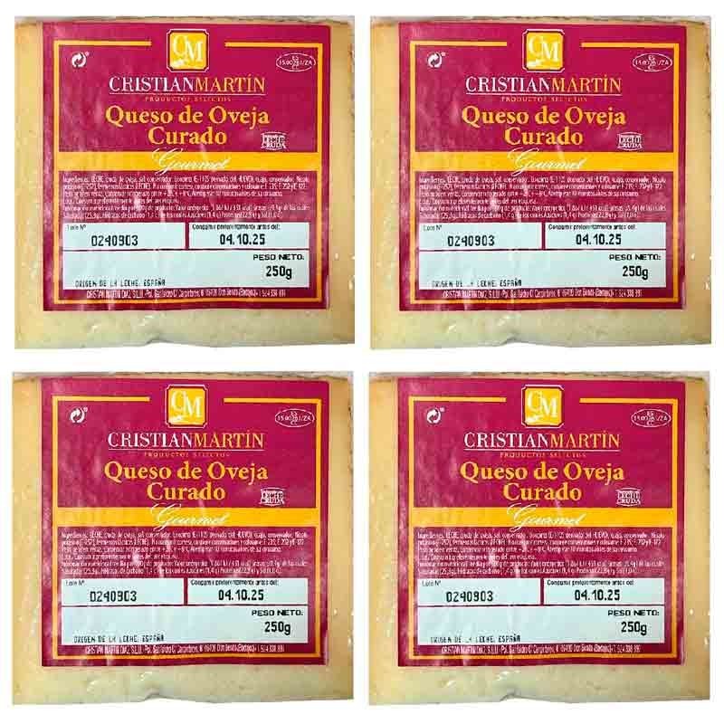 4 Cuñas de Queso de Oveja Curado (1kg)