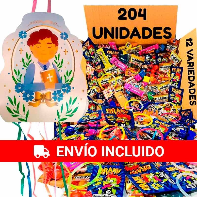 Boy's Communion Piñata with Filling 204 Units 17 Units x 12 Varieties