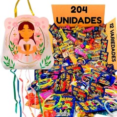 Piñata de communion pour fille avec garniture 204 unités 17 unités x 12 variétés