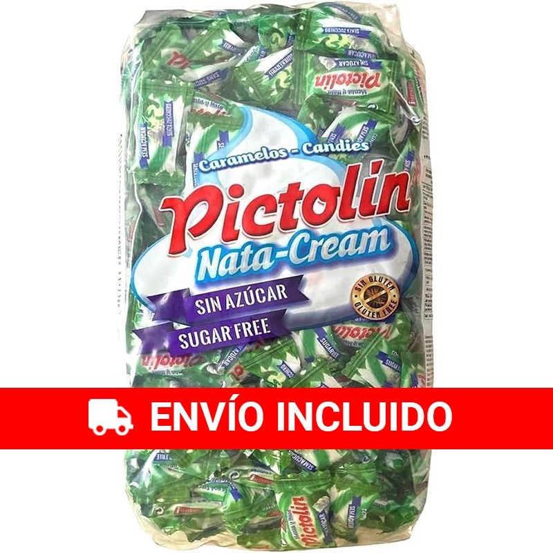 Caramelos - Pictolín Menta y Nata sin azúcar 800 gr
