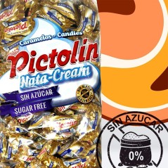 Caramelos Pictolín Dulce de leche y Nata sin azúcar 800 gr