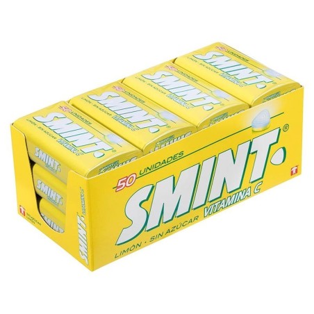 Box of 12 tins SMINT Tin lemon compressed caramel 35g