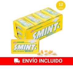 Box of 12 tins SMINT Tin lemon compressed caramel 35g