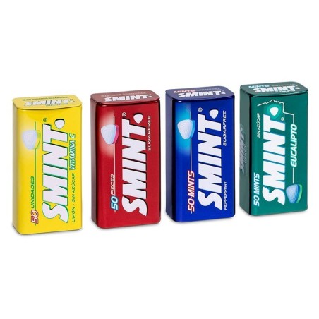 2 Boxes of 12 cans of SMINT Tin assorted compressed candy 35g