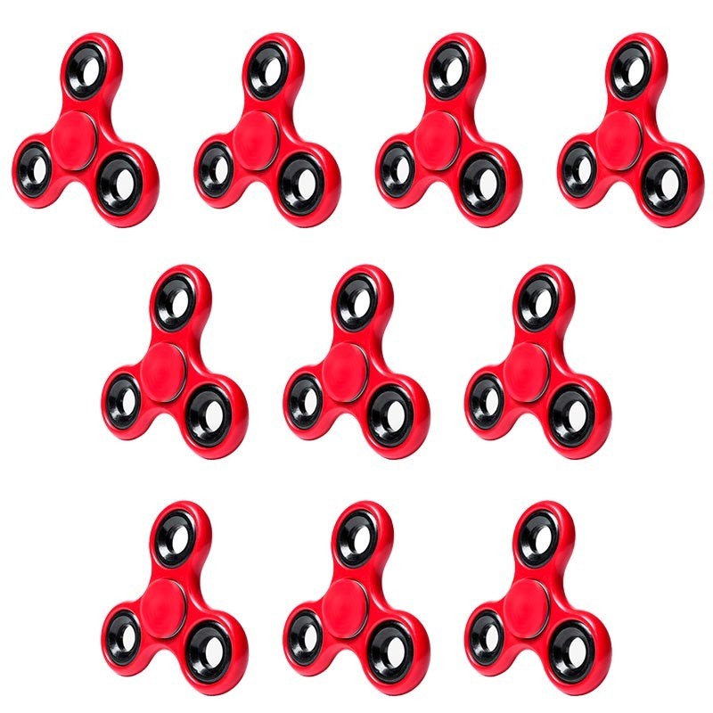 10 metal Spinners in assorted colours.