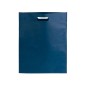 Blue fabric bag with die-cut handle