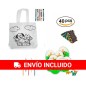 Lote 10 bolsas animales con 10 huevos y 10 lápices con goma para niños Lote 10 bolsas animales con 10 huevos y 10 lápices con goma para niños