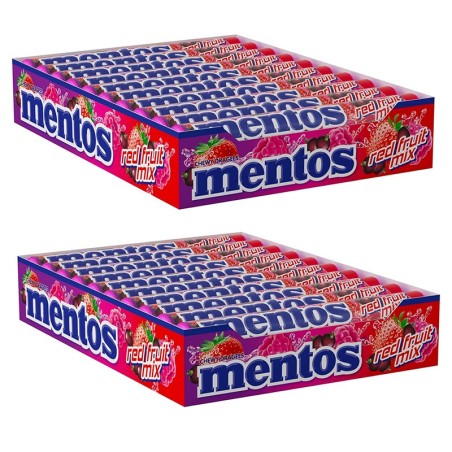 2 Boxes of Mentos red fruit mix candies