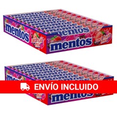 2 Cajas de caramelos mentos frutos rojos mix