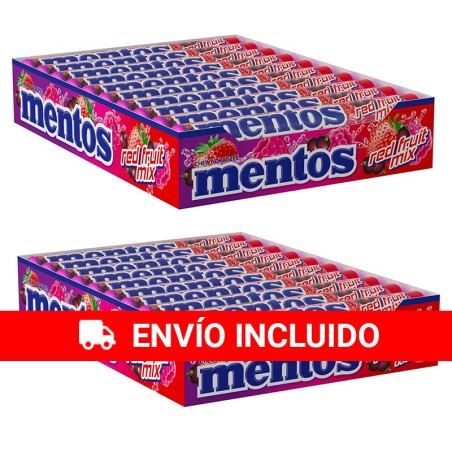 2 Cajas de caramelos mentos frutos rojos mix