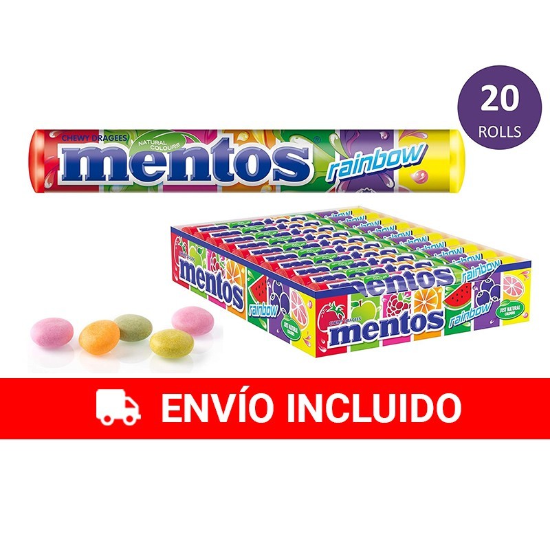 Caja 20 Mentos Rainbow Caramelo Masticable 38 gr