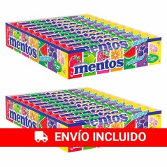 2 boîtes de 40 bonbons Mentos Rainbow Chewy Candy de 38 g