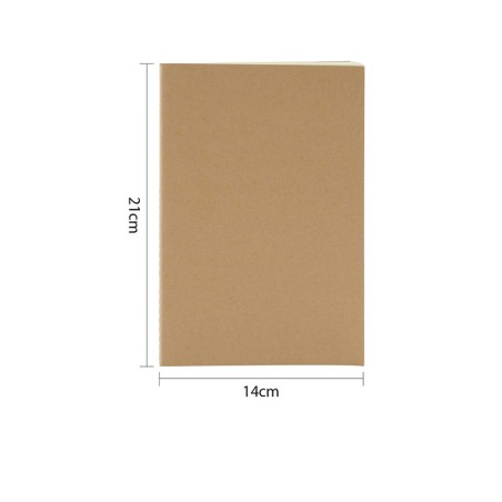Carnet 60 pages en papier kraft uni avec couverture cousue