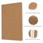 60-Page Plain Kraft Paper Notebook with Sewn Cover