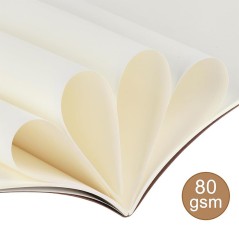 10 Cuadernos 60 páginas lisas tapa cosida en kraft