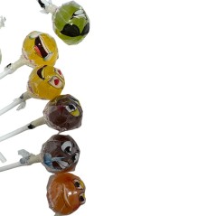 100 Assorted Flavored Lollipops with Faces