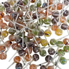 100 Assorted Flavored Lollipops with Faces