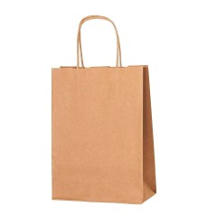 40 Bolsas de papel kraft 18 x 8 x 24 cm