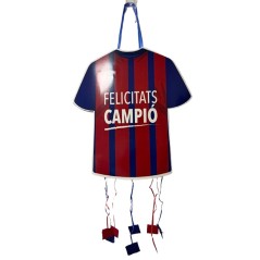 Piñata fútbol camiseta azul y roja