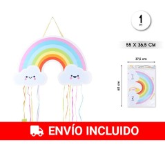 Piñata arcoíris nube