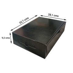 Pack de 25 cajas negras para 3 botellas