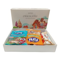 Panier de chocolats, bonbons et gommes (assortiment 4)