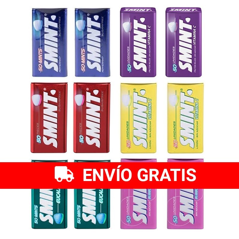 Caja de 6 sabores Smint 12 latas de 35 gr 2 de cada