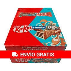 Caja 24 kitkat Chunky chocolate negro y blanco