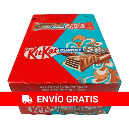 Caja 24 kitkat Chunky chocolate negro y blanco