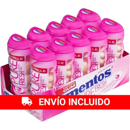 Boîte de chewing-gum Pure Tutti Frutti sans sucre Mentos 10x30g