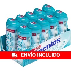 Mentos Chewing-gum pur sans sucre au thé vert, 10 boîtes de 30 g