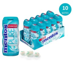 Mentos Chewing-gum pur sans sucre au thé vert, 10 boîtes de 30 g